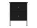 Black bedside table 40x42x50 cm engineered wood MOSV07074