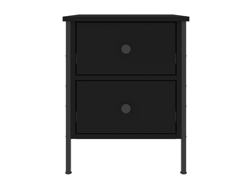 Black bedside table 40x42x50 cm engineered wood MOSV07074