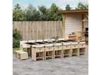 17-piece beige garden dining set with cushions ISXP52247