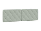 Light grey velvet bed frame (160x200 cm) without mattress NAYA51116
