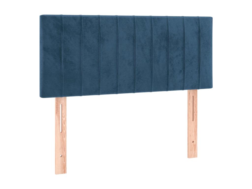 Upholstered bed base with mattress, dark blue, 100x200 cm, GYHR54115