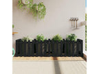 Raised garden bed with fence design, 200x50x50 cm, solid pine, IMBV89046