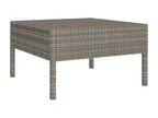 11-piece garden furniture set with cushions, grey wicker resin XAWX61985
