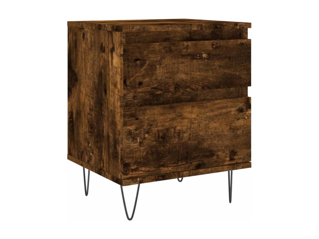 Smoked oak bedside table 40x35x50 cm engineered wood OYOL36402