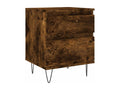 Smoked oak bedside table 40x35x50 cm engineered wood OYOL36402