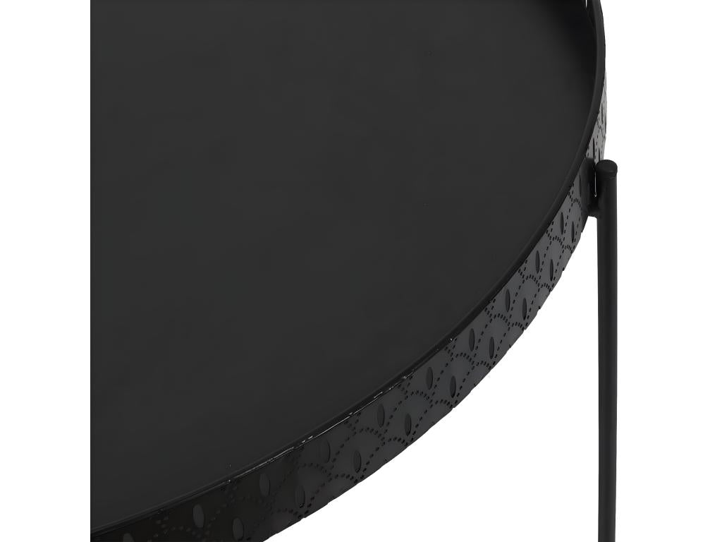 Luxameub - Black Side Table with Round Top 78cm TLVS27132