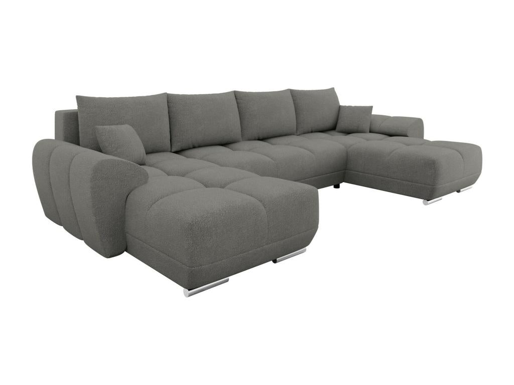 Cosymeub 101 Grey Corner Sofa with Sleeping Function and Bed Box, 362x183x85cm, VJZU11292