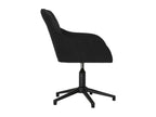 SMEN59993 Black Velvet Swivel Office Chair