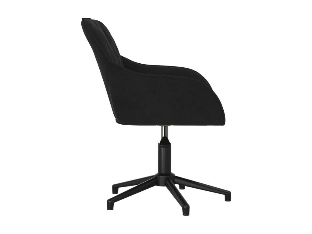 SMEN59993 Black Velvet Swivel Office Chair