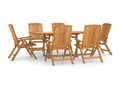 7-piece garden dining set, solid teak wood ZTXO56179