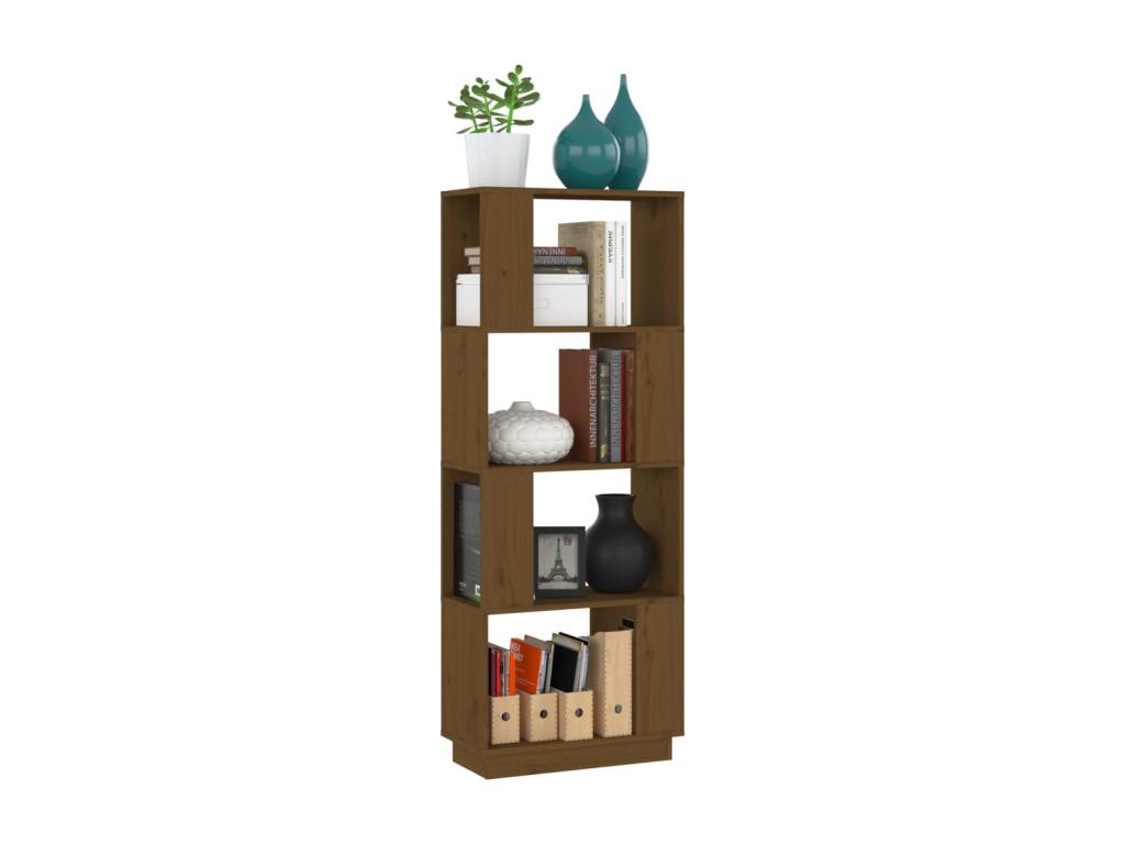 Honey Brown Bookshelf/Partition 51x25x132 cm Solid Pine ZZEE04885