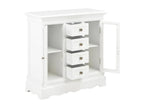 White sideboard 70x28x70 cm solid pine wood WIZP05409