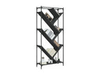 Black bookcase 79x30x180 cm engineered wood and metal IUPW30862