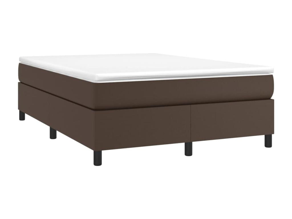 Upholstered bed base with mattress, brown, 180x200 cm, HYPU10670