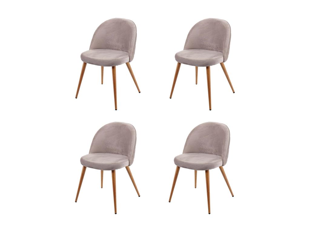 Luxameub-D53 dining chair, set of 4, grey brown, MOAX36903