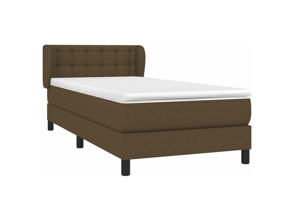 Luxameub bed base with mattress, dark brown, 90x200 cm, RMIQ60238
