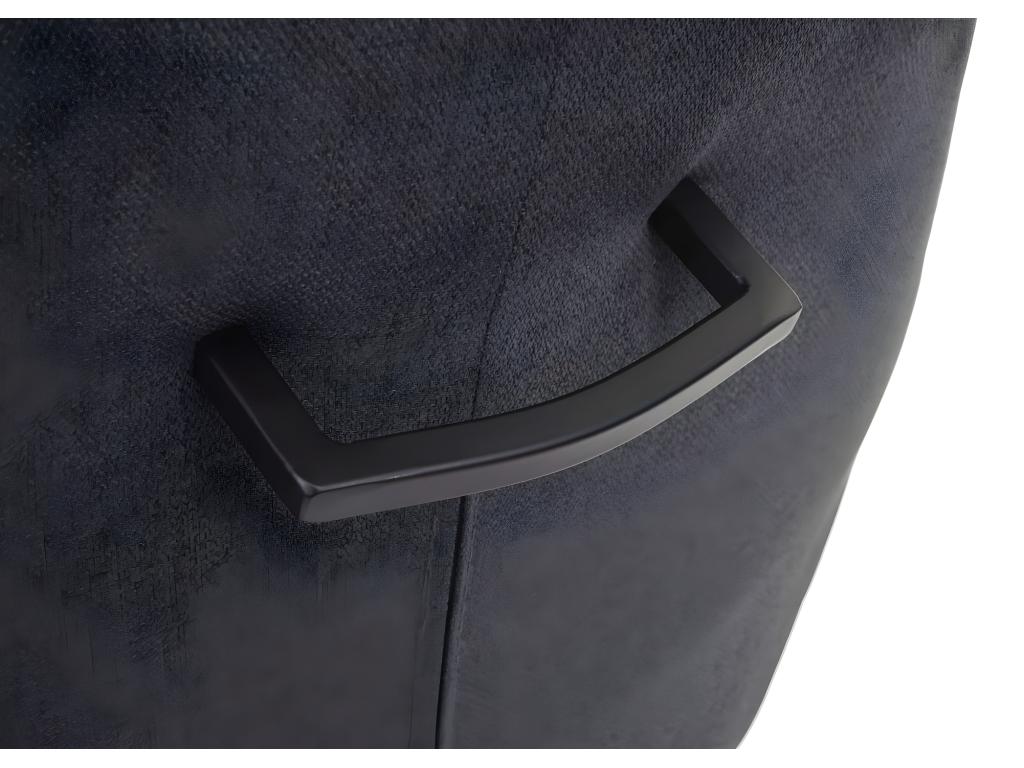 6x Luxameub-H71 dining chair, kitchen chair, reclining chair, fabric/textile, steel - dark grey YKKP66527