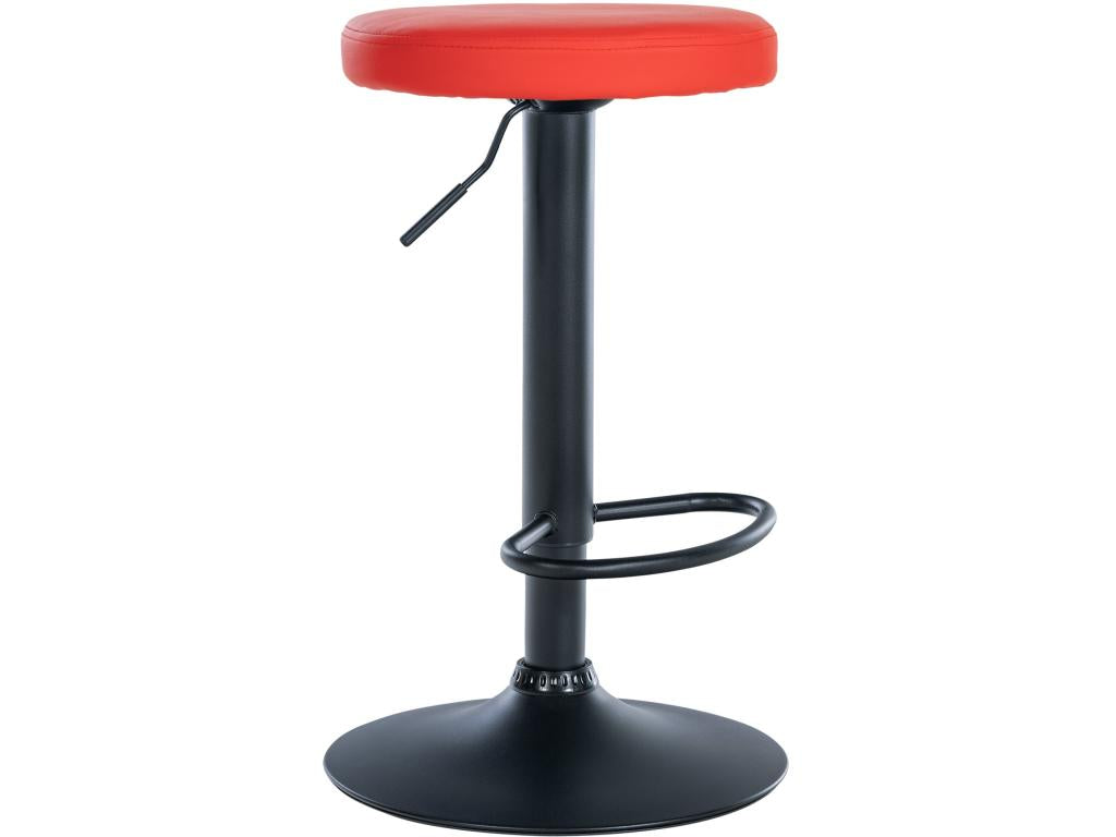 Bar stools - Faux leather / Metal - Red - Ponte EOQO41887