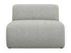 Armchair for modular sofa in textured fabric - light grey - Luxameub QLBU75916