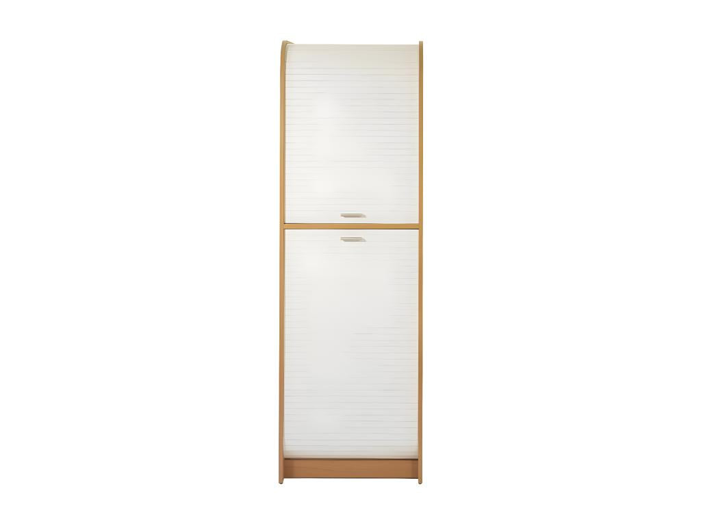 Tall kitchen cabinet with sliding doors, beech wood - Artigeo INEP81220