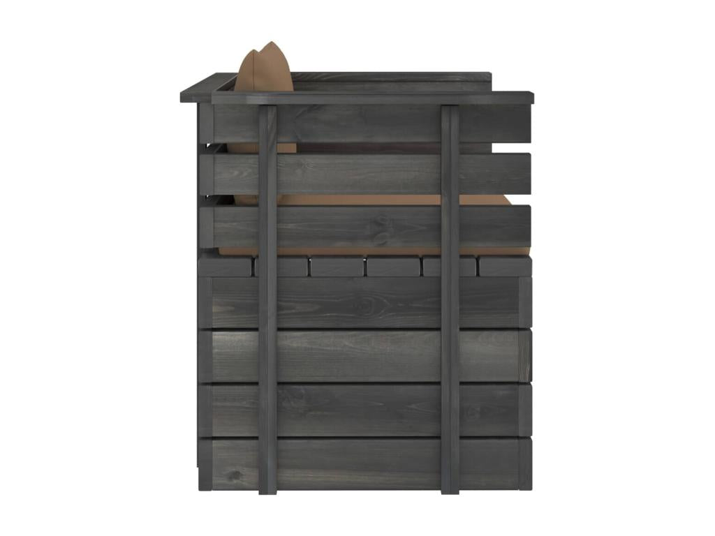 Garden armchair with cushions, pine wood, RMKO72302