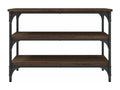 Brown oak shoe bench 70x38.5x49 engineered wood WTVD05539