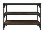 Brown oak shoe bench 70x38.5x49 engineered wood WTVD05539