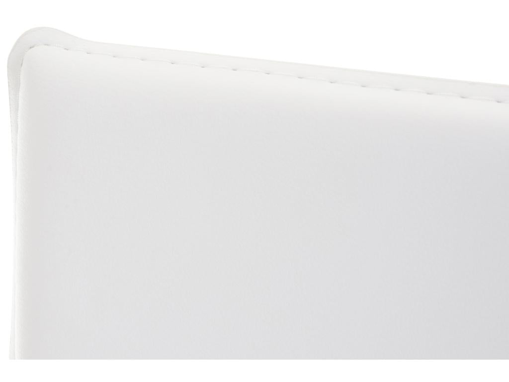 Bar stool - Faux leather / Stainless steel - White - Luxameub SZHI04332