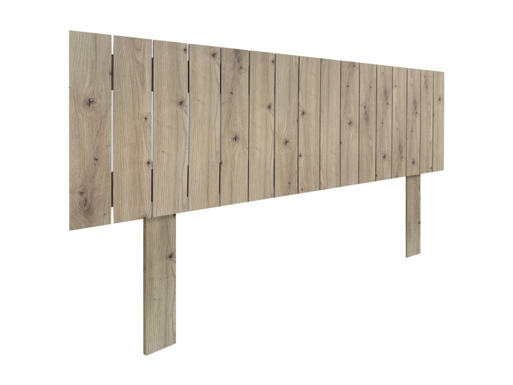 Luxameub Recycled Wood Headboard, Vertical Style, with Legs, 135x115cm, Fits 135cm Beds - Oak ADID17428