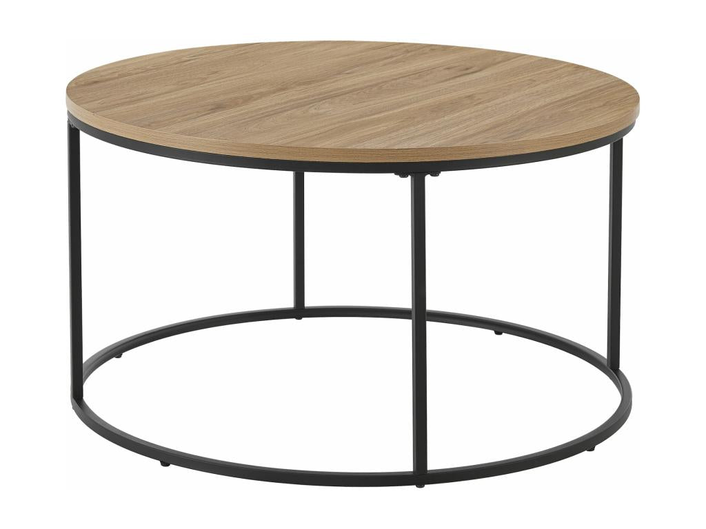 Round coffee table, brown wood, 80x80x45 cm diameter, 03 0008451 JLOS22420
