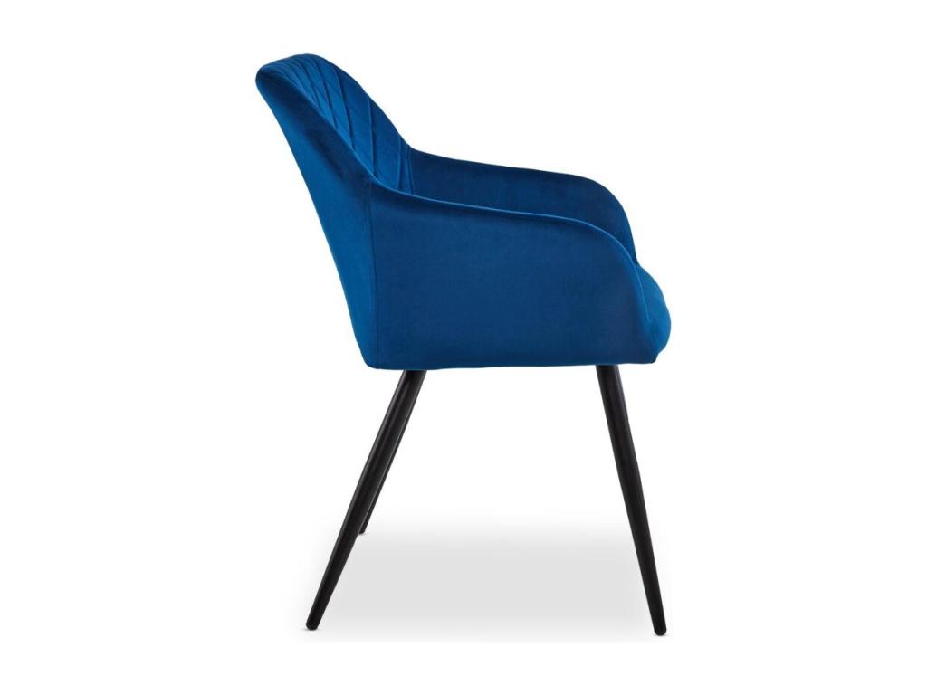 Set of 2 PINPAI Velvet Chairs 83cm Blue XXMK48108