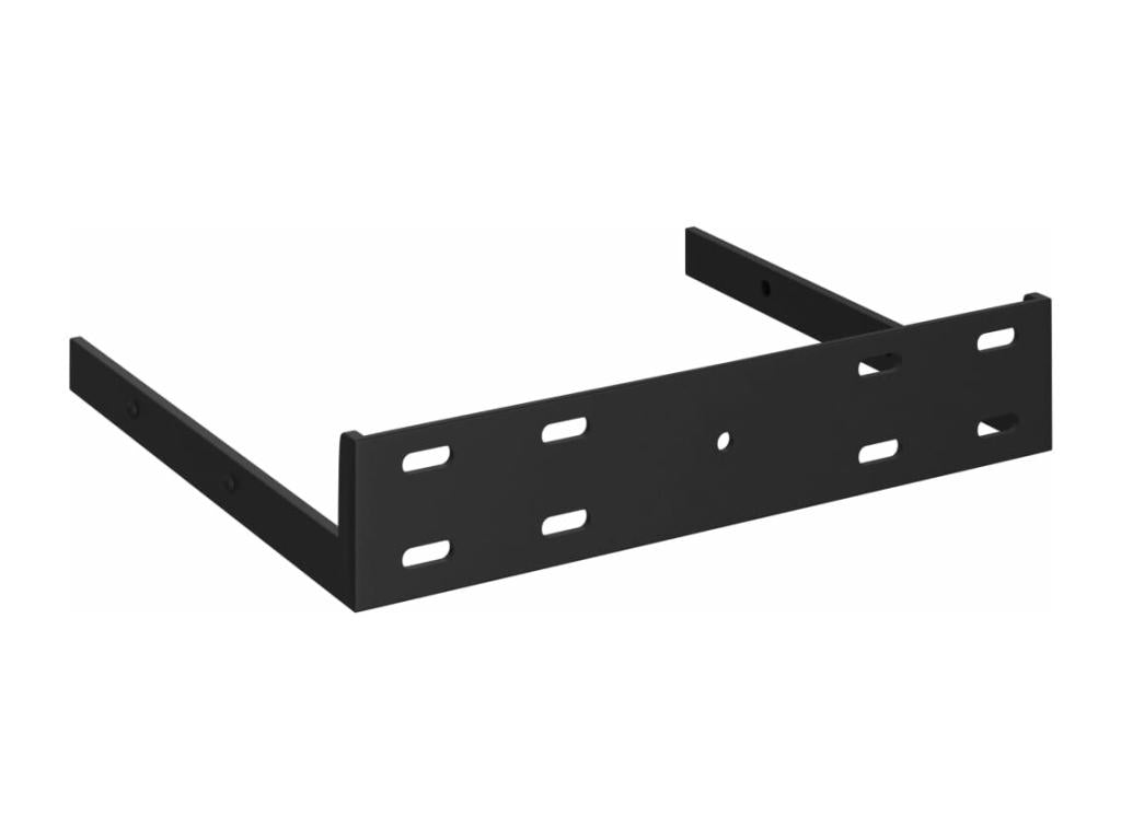 Floating wall shelves, 4 pcs, black, 23x23.5x3.8 cm, MDF, XGOR17327