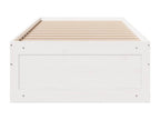 Bed frame without mattress with drawers 90x190 cm pine wood GANY54936