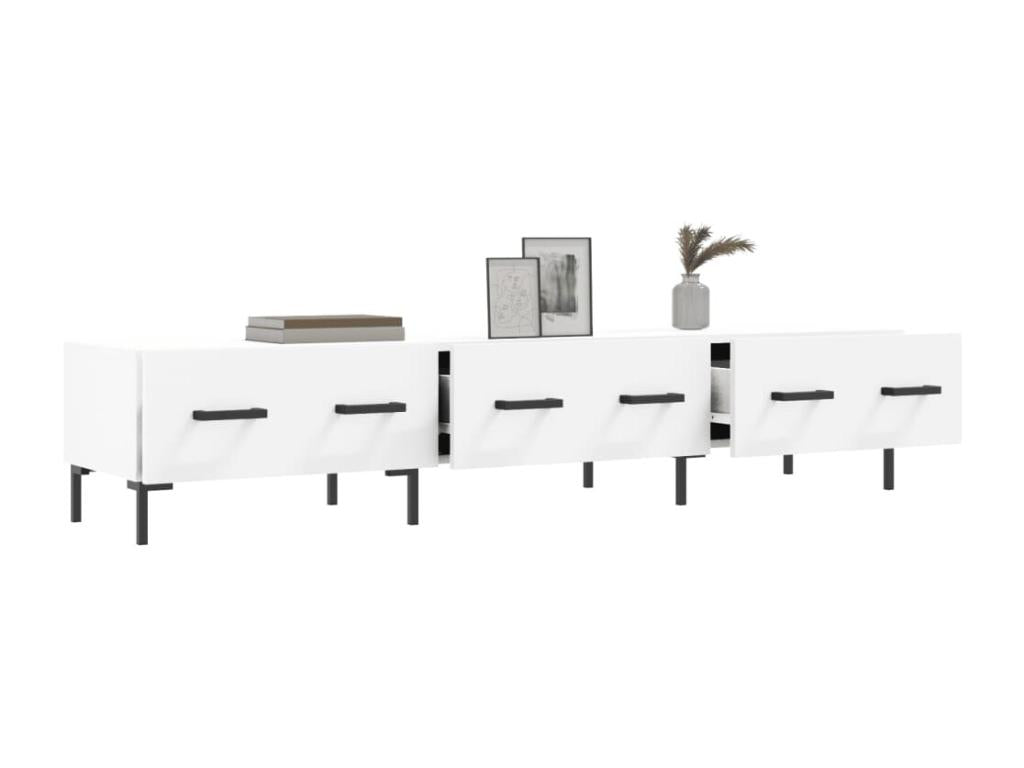 White TV stand 150x36x30 cm engineered wood YRXH50565