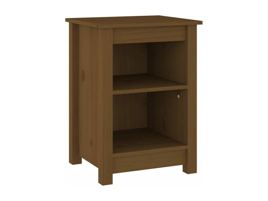 Bedside table, honey brown, 40x35x55 cm, solid pine wood, XVKV25727
