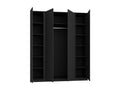 4-door wardrobe with slatted base - 200 cm - oak Luxameub/black - Luxameub AJLY11732