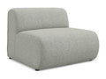 Armchair for modular sofa in textured fabric - light grey - Luxameub QLBU75916
