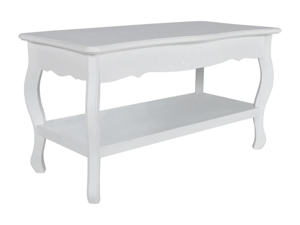 Coffee table 2 layers MDF White TYBE76600