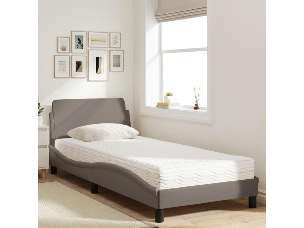 Cosymeub 80x200 cm bed with mattress, fabric FIXP33576