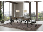 PINPAI Extendable Table 80x120/204 cm Walnut with Anthracite Frame RECJ16920