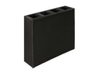 Raised garden bed with 4 pots, black woven resin, VRPG95406
