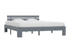 Grey bed frame, solid pine wood, 160x200 cm, HVMG71161