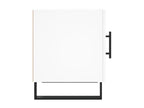 2-piece bedside tables, white, 40x40x50 cm, engineered wood, MYSQ93415