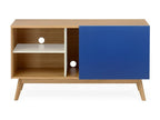 Cosymeub 4-Drawer/1-Door Buffet, 128cm, Oak/Dark Blue, RGVD45770