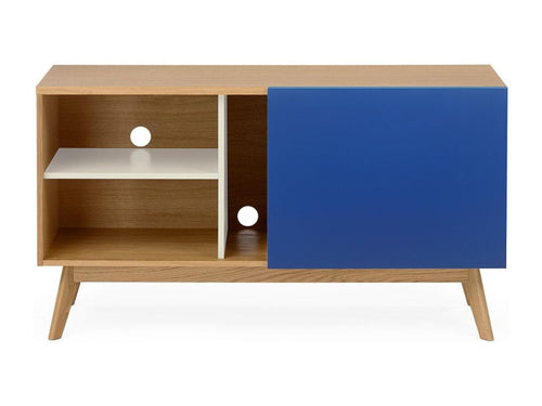 Cosymeub 4-Drawer/1-Door Buffet, 128cm, Oak/Dark Blue, RGVD45770