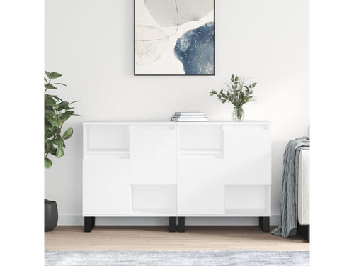 2-piece white engineered wood sideboard set DZUG58691