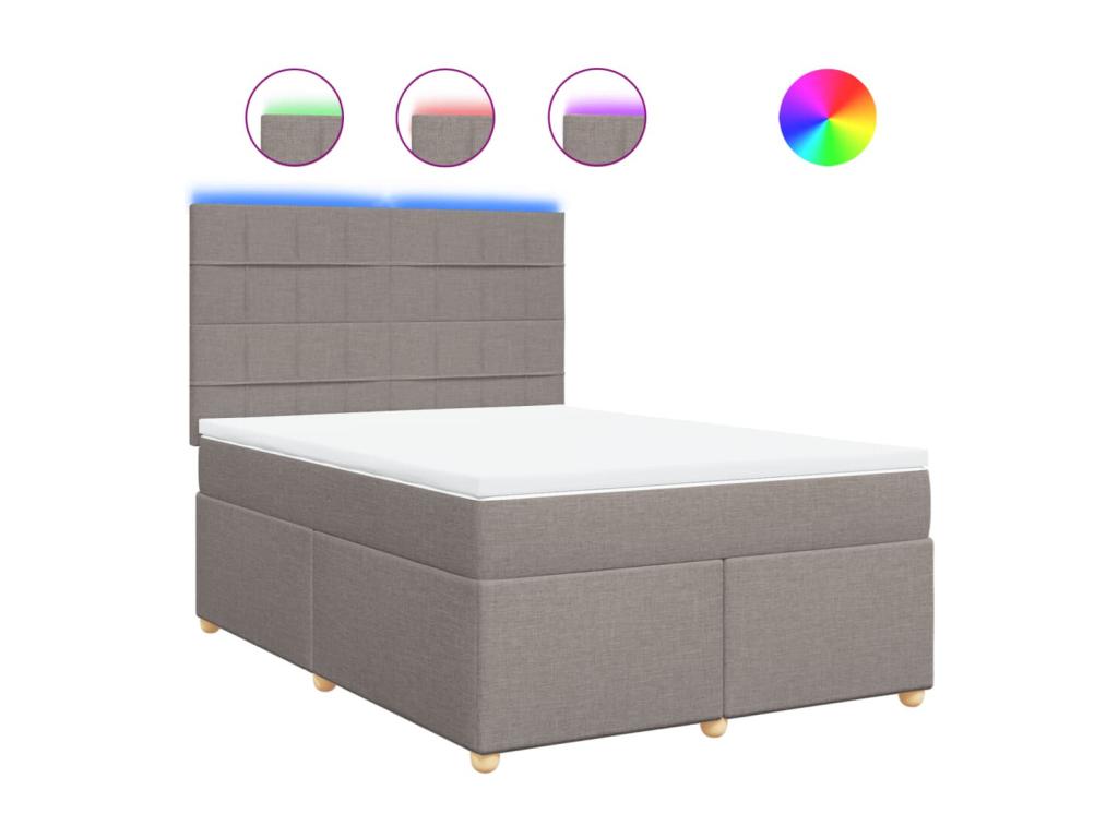 Luxameub bed base with Luxameub mattress 140x200 cm Fabric TDAA76601