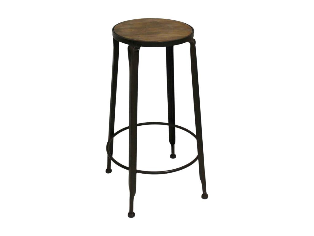 Industrial style wooden bar stool DHRF63046