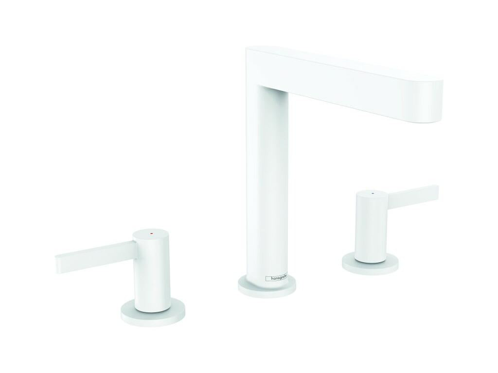 Luxameub 3-hole basin mixer 160 waste Luxameub-Open matt white PINPAI ZVZY07145