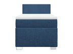 Luxameub bed base with mattress, blue, 100x200 cm, fabric AVUB55510